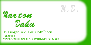 marton daku business card